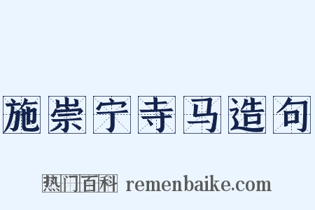 施崇宁寺马造句是什么意思的图片